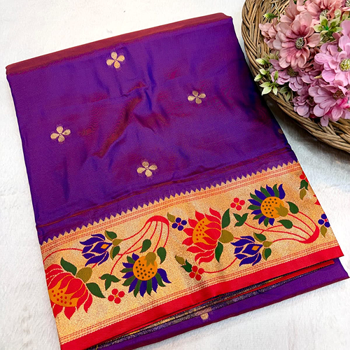 Lotus Brocade Saree - Image 5