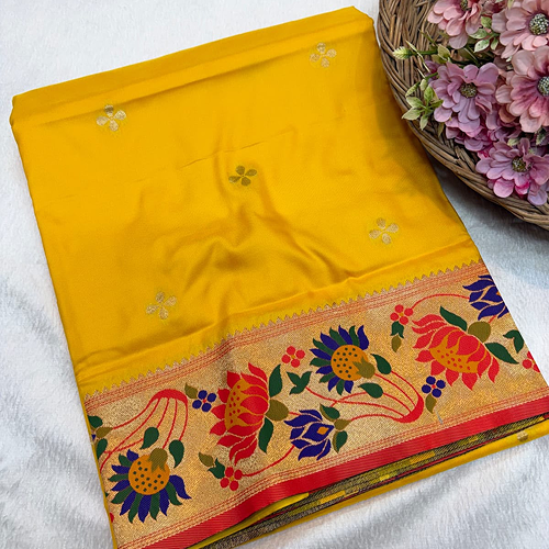 Lotus Brocade Saree - Image 14