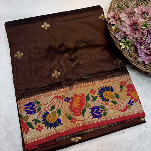 Lotus Brocade Saree - Image 13