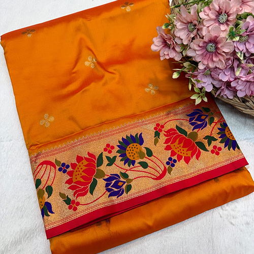 Lotus Brocade Saree - Image 12