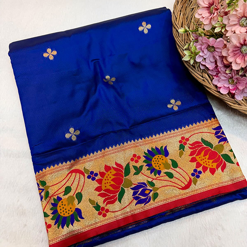 Lotus Brocade Saree - Image 11