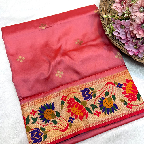 Lotus Brocade Saree - Image 7