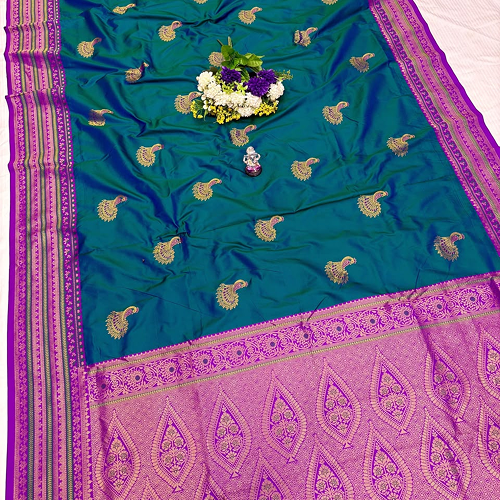 Rashmika Peacock Paithani - Image 3