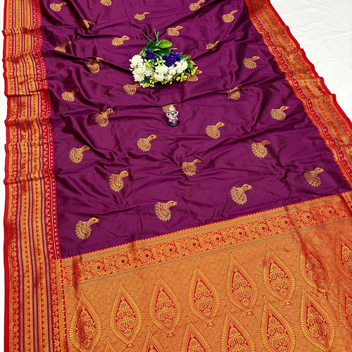 Rashmika Peacock Paithani
