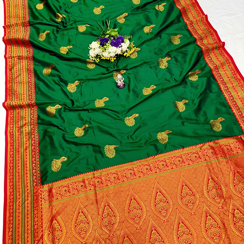 Rashmika Peacock Paithani - Image 7